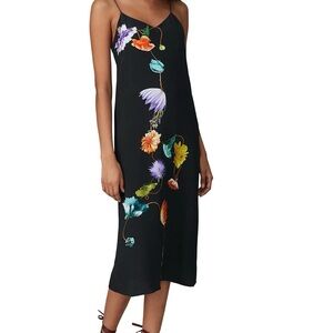 Tibi Kassia Floral Midi Slip Dress